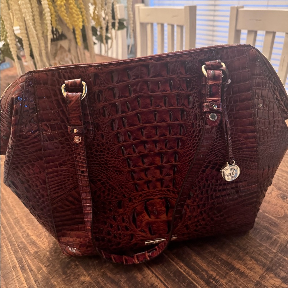 Beautiful Brahmin  purse, excellent condition, very spacious, many sections
